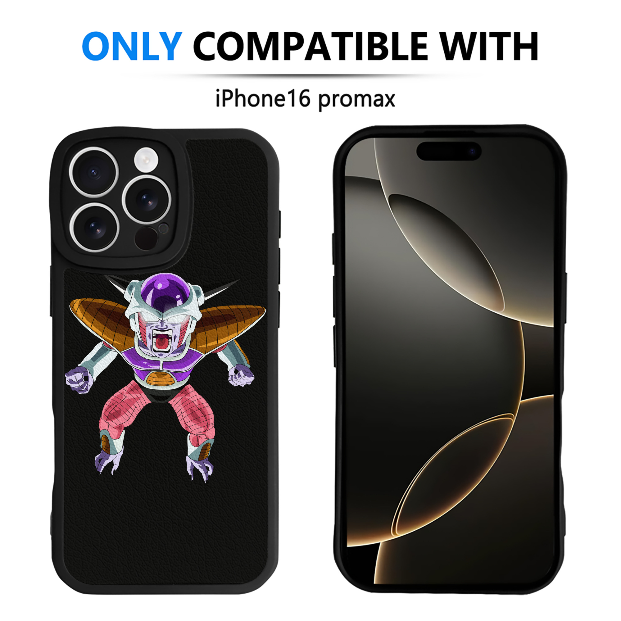 （画像用） ドラゴンボール フリーザ DRAGON BALL Frieza 【iPhone 16シリーズ対応】シリコンスマホケース（レザー調） 材質：シリコン